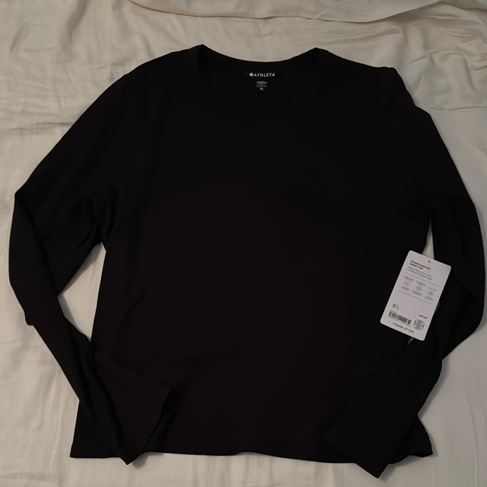 Athleta Black Long Sleeve Top